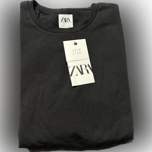 ZARA black long sleeve shirt size M / medium - Picture 4 of 5